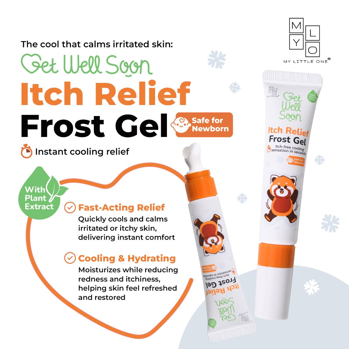 MyLO Itch Relief Frost Gel newborn safe cooling gel for itchy skin