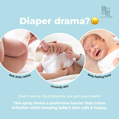 Zinc oxide diaper rash spray safe for newborns sensitive skin